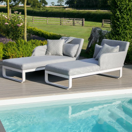 Unity Double Sunlounger / Lead Chine Unity Double Sunlounger / Lead Chine