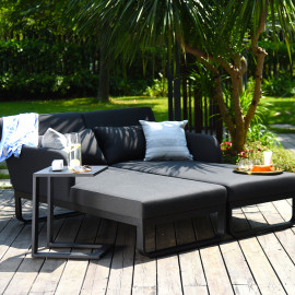 Unity Double Sunlounger / Charcoal Unity Double Sunlounger / Charcoal
