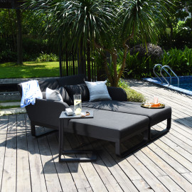 Unity Double Sunlounger / Charcoal Unity Double Sunlounger / Charcoal
