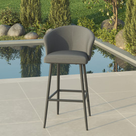 Fabric Zen Bar Stool - Flanelle Fabric Zen Bar Stool - Flanelle