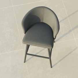 Fabric Zen Bar Stool - Flanelle Fabric Zen Bar Stool - Flanelle