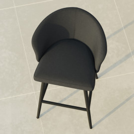 Fabric Zen Bar Stool - Charcoal Fabric Zen Bar Stool - Charcoal