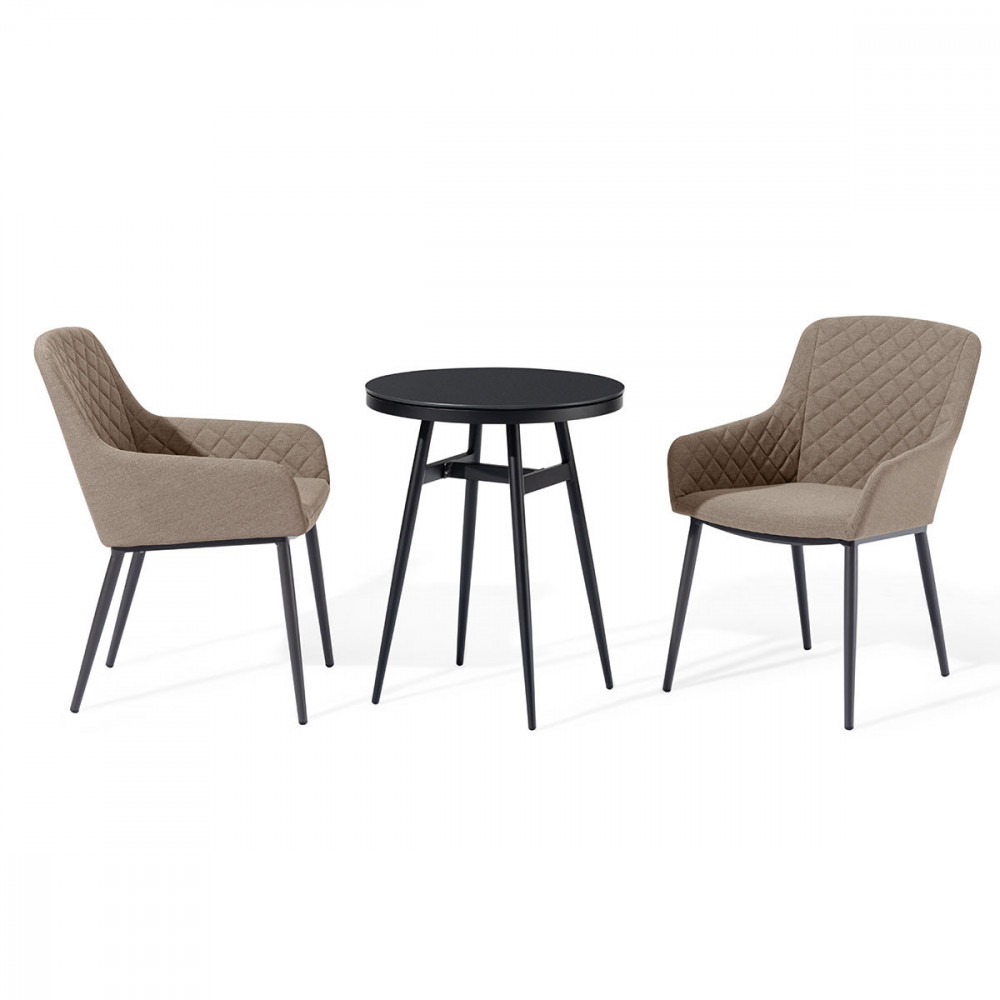 Zest 2 Seat Bistro Set / Taupe Zest 2 Seat Bistro Set / Taupe