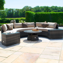 Half Moon Sofa Set / Brown Half Moon Sofa Set / Brown