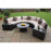 Half Moon Sofa Set / Brown
