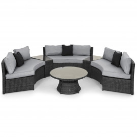 Half Moon Sofa Set / Grey