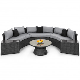 Half Moon Sofa Set / Grey Half Moon Sofa Set / Grey
