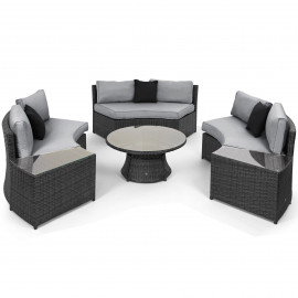 Half Moon Sofa Set / Grey Half Moon Sofa Set / Grey