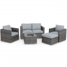 Georgia 2 Seat Sofa Set with Ice Bucket / Grey