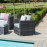 Georgia 2 Seat Sofa Set with Ice Bucket / Grey