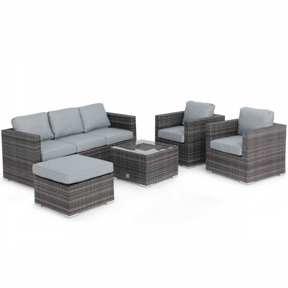 Georgia 3 Seat Sofa Set with Ice Bucket / Grey Georgia 3 Seat Sofa Set with Ice Bucket / Grey