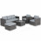 Georgia 3 Seat Sofa Set with Ice Bucket / Grey