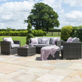 Georgia 3 Seat Sofa Set with Ice Bucket / Grey Georgia 3 Seat Sofa Set with Ice Bucket / Grey