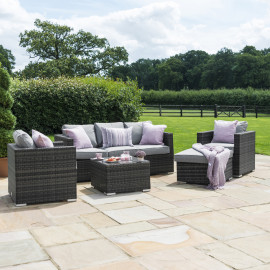 Georgia 3 Seat Sofa Set with Ice Bucket / Grey Georgia 3 Seat Sofa Set with Ice Bucket / Grey