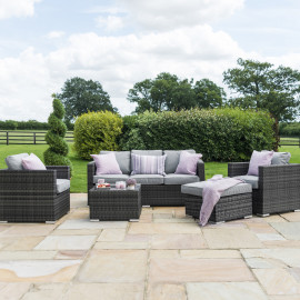 Georgia 3 Seat Sofa Set with Ice Bucket / Grey Georgia 3 Seat Sofa Set with Ice Bucket / Grey