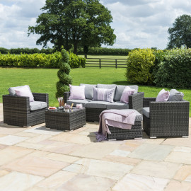 Georgia 3 Seat Sofa Set with Ice Bucket / Grey Georgia 3 Seat Sofa Set with Ice Bucket / Grey