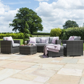 Georgia 3 Seat Sofa Set with Ice Bucket / Grey Georgia 3 Seat Sofa Set with Ice Bucket / Grey