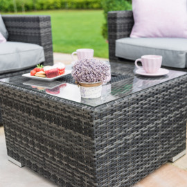 Georgia 3 Seat Sofa Set with Ice Bucket / Grey Georgia 3 Seat Sofa Set with Ice Bucket / Grey