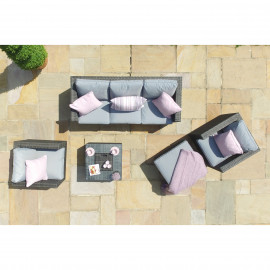Georgia 3 Seat Sofa Set with Ice Bucket / Grey Georgia 3 Seat Sofa Set with Ice Bucket / Grey