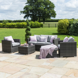 Georgia 3 Seat Sofa Set with Ice Bucket / Grey Georgia 3 Seat Sofa Set with Ice Bucket / Grey