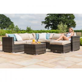 Barcelona Corner Group with Ice Bucket / Brown