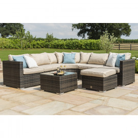 Barcelona Corner Group with Ice Bucket / Brown