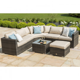 Barcelona Corner Group with Ice Bucket / Brown