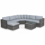 Barcelona Corner Group with Ice Bucket / Grey