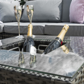 Barcelona Corner Group with Ice Bucket / Grey