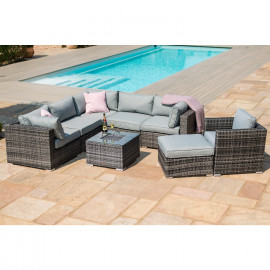 London Corner Group with Chair with Ice Bucket / Grey London Corner Group with Chair with Ice Bucket / Grey