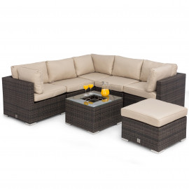 London Corner Group with Ice Bucket / Brown London Corner Group with Ice Bucket / Brown