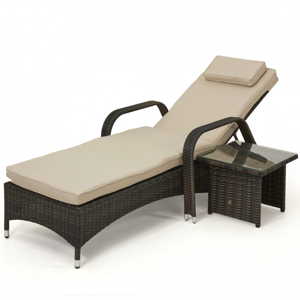 Florida Sunlounger Set / Brown
