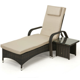Florida Sunlounger Set / Brown