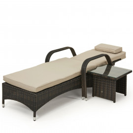 Florida Sunlounger Set / Brown