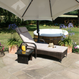 Florida Sunlounger Set / Brown