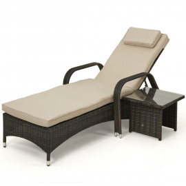 Florida Sunlounger Set / Brown