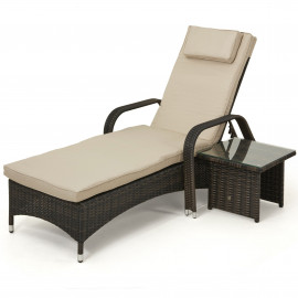 Florida Sunlounger Set / Brown