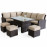 Kingston Corner Dining Set with Rising Table / Brown