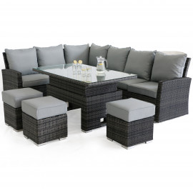 Kingston Corner Dining Set with Rising Table / Grey