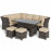 Henley Corner Dining Set with Rising Table / Brown