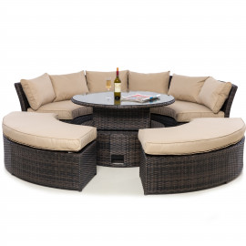 Chelsea Lifestyle Suite with Glass Table / Brown Chelsea Lifestyle Suite with Glass Table / Brown
