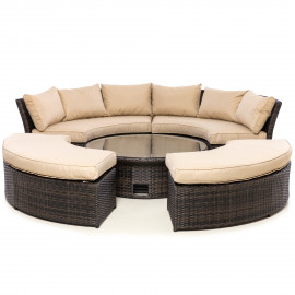 Chelsea Lifestyle Suite with Glass Table / Brown Chelsea Lifestyle Suite with Glass Table / Brown