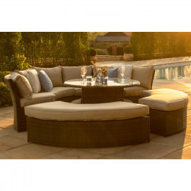 Chelsea Lifestyle Suite with Glass Table / Brown Chelsea Lifestyle Suite with Glass Table / Brown