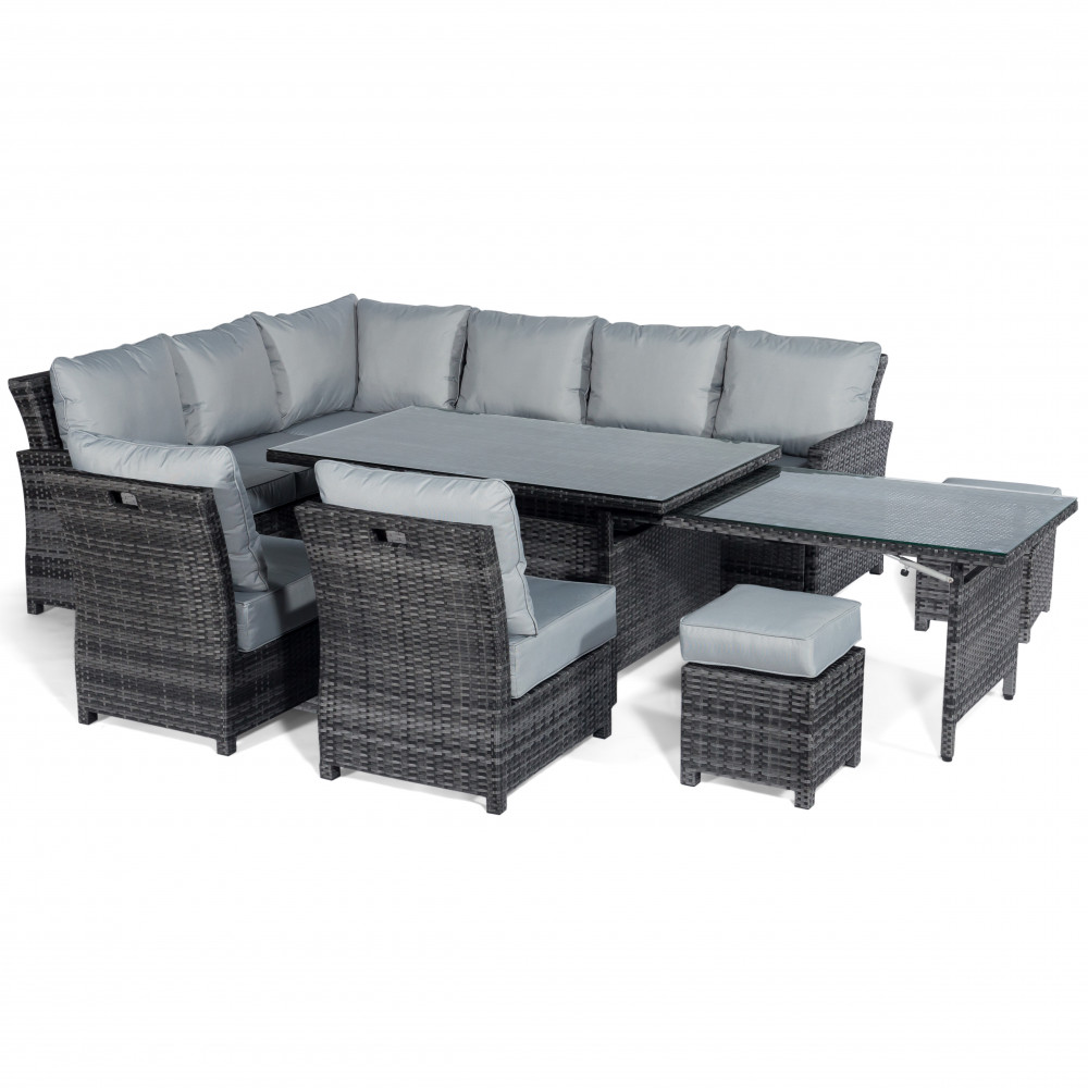 Extending Kingston Corner Dining Set / Grey Extending Kingston Corner Dining Set / Grey