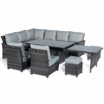 Extending Kingston Corner Dining Set / Grey Extending Kingston Corner Dining Set / Grey
