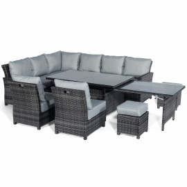 Extending Kingston Corner Dining Set / Grey