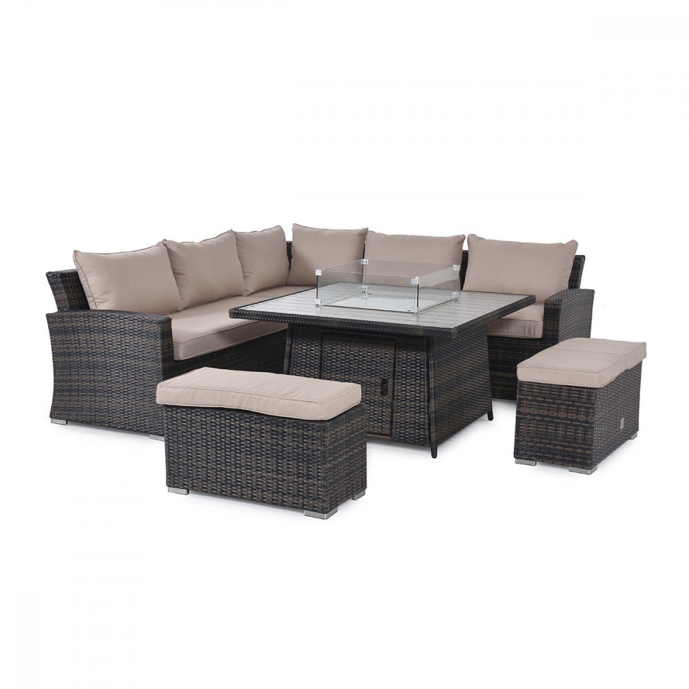 Kingston Corner Deluxe with Fire Pit / Brown Kingston Corner Deluxe with Fire Pit / Brown