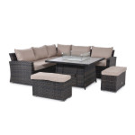 Kingston Corner Deluxe with Fire Pit / Brown Kingston Corner Deluxe with Fire Pit / Brown