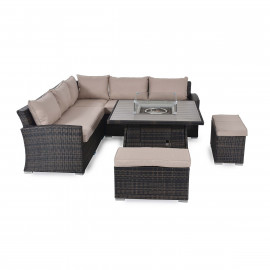 Kingston Corner Deluxe with Fire Pit / Brown Kingston Corner Deluxe with Fire Pit / Brown