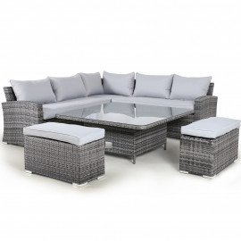 Kingston Corner Deluxe with Rising Table / Grey